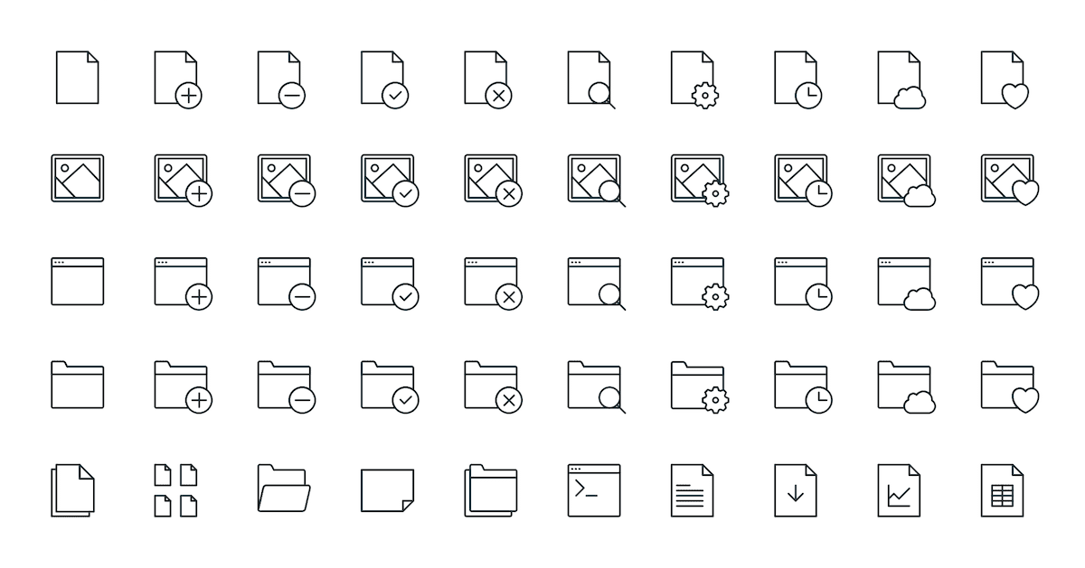 Stroke Icons - 17 Files